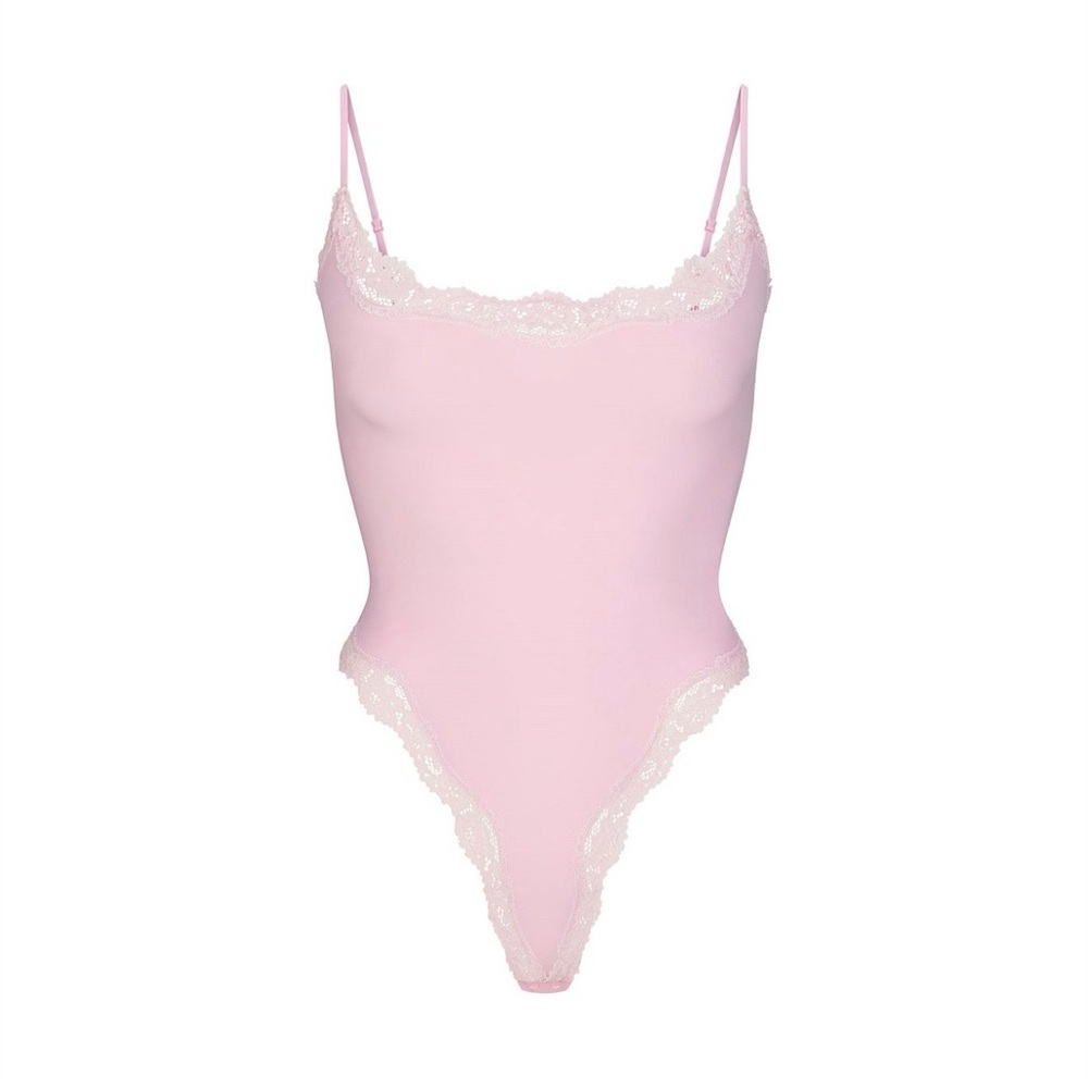🌸Skims Light Pink Fits Everybody Lace Bodysuit Size XL🌸 - Picture 2 of 5